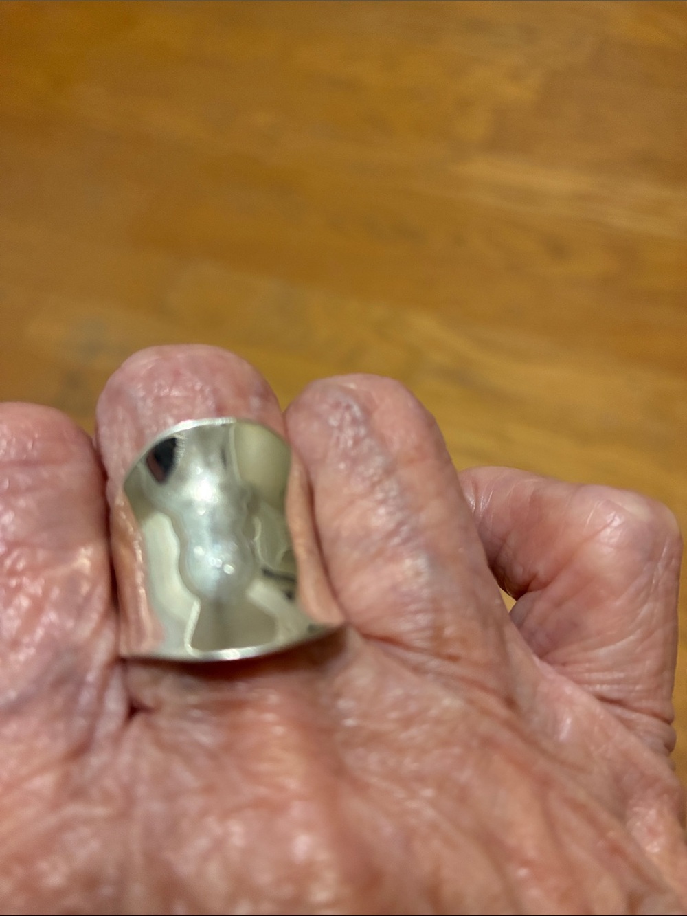 Silver Saddle ring in Sterling size 8